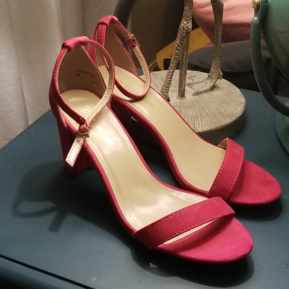 Hot pink sandals